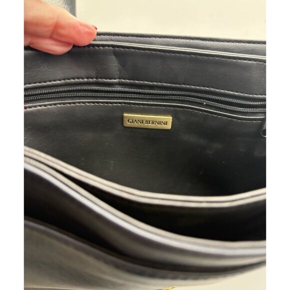 Giani Bernini Vintage Leather Navy Blue Shoulder Crossbody Purse Bag - Picture 6 of 11